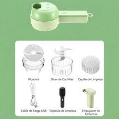 Cortador de Verduras Eléctrico 4 en 1
