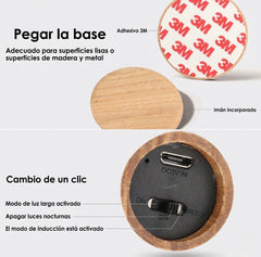 Luz LED Madera con Sensor