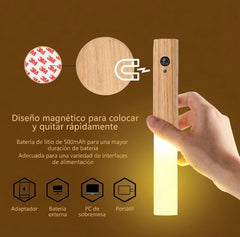 Luz LED Madera con Sensor