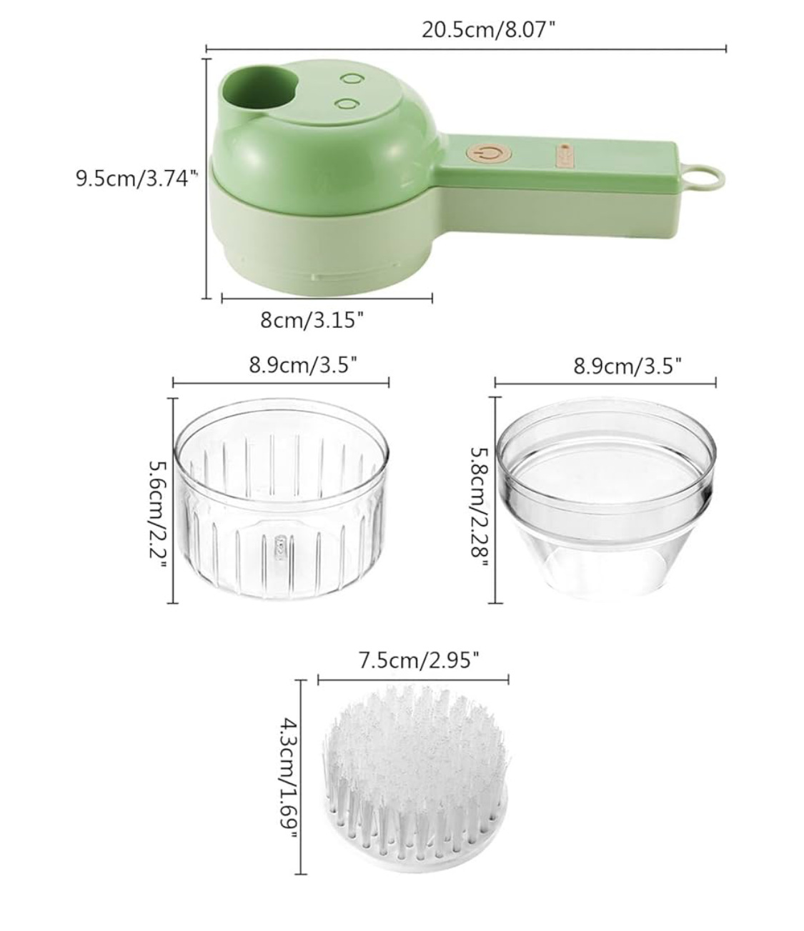 Cortador de Verduras Eléctrico 4 en 1