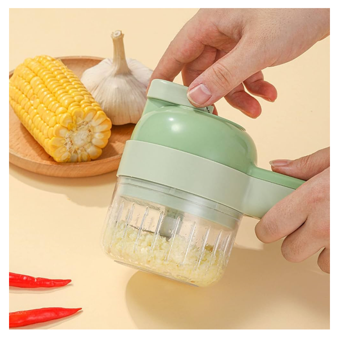 Cortador de Verduras Eléctrico 4 en 1