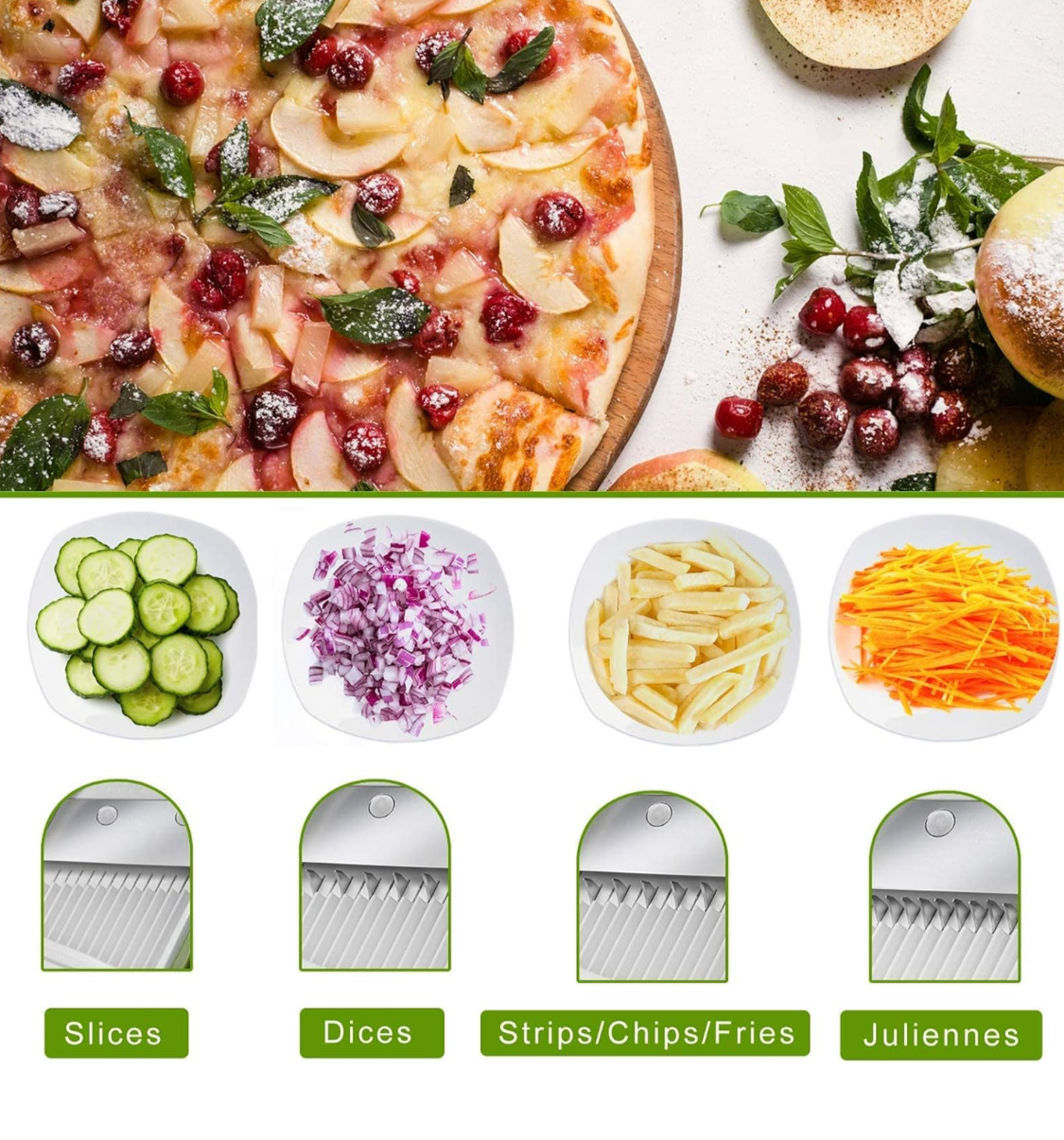 Cortadora de Alimentos 4 en 1: Eficiencia y Precisión en tu Cocina