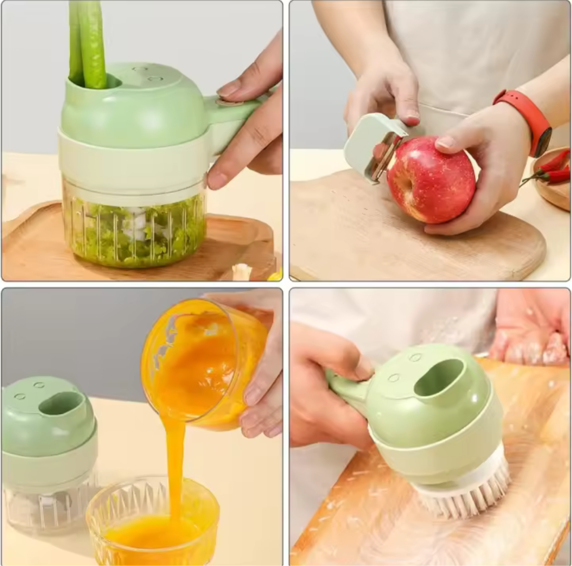 Cortador de Verduras Eléctrico 4 en 1