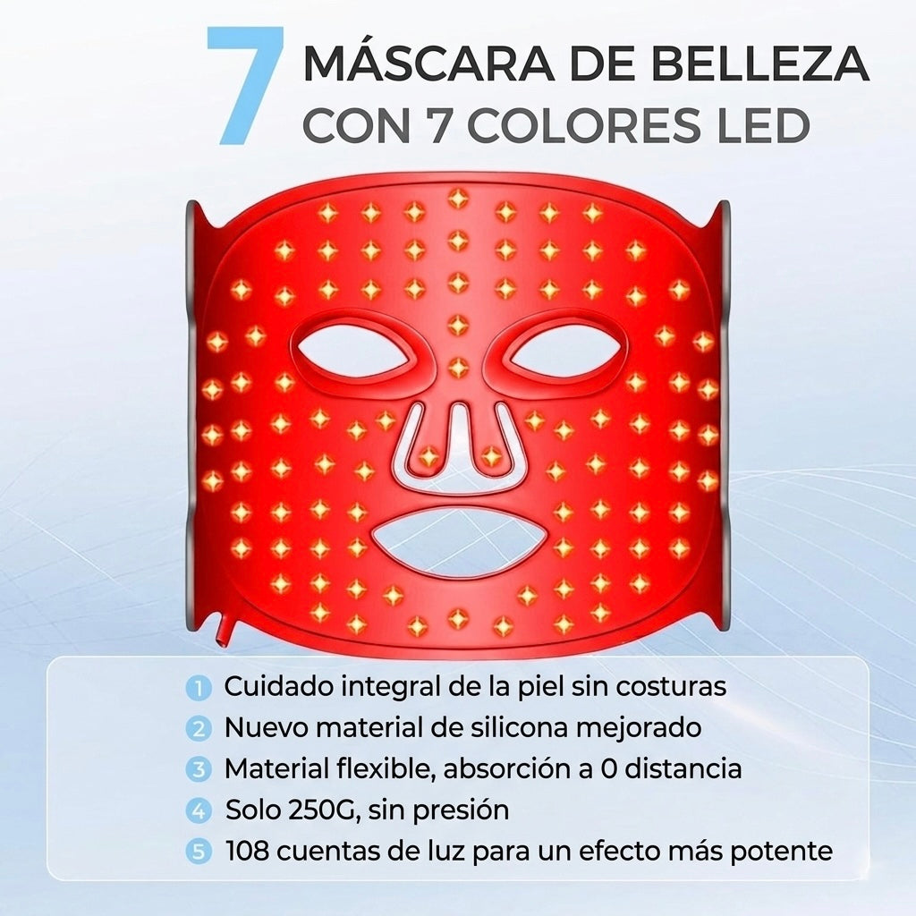 Máscara Facial LED — Terapia Profesional