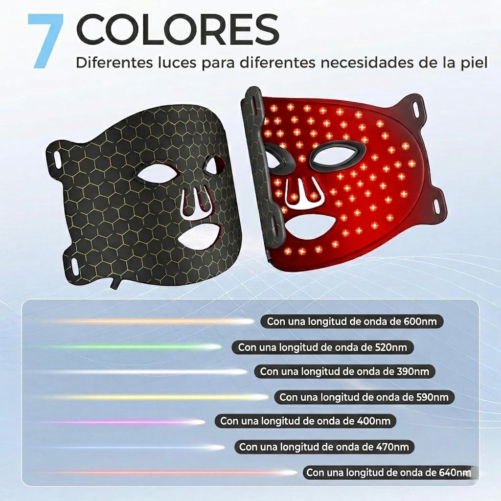 Máscara Facial LED — Terapia Profesional