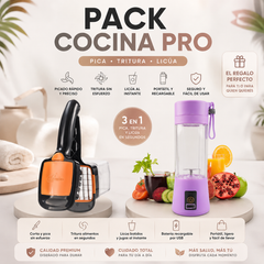 Pack Cocina Pro — Picador 5 En 1 + Batidora Portátil